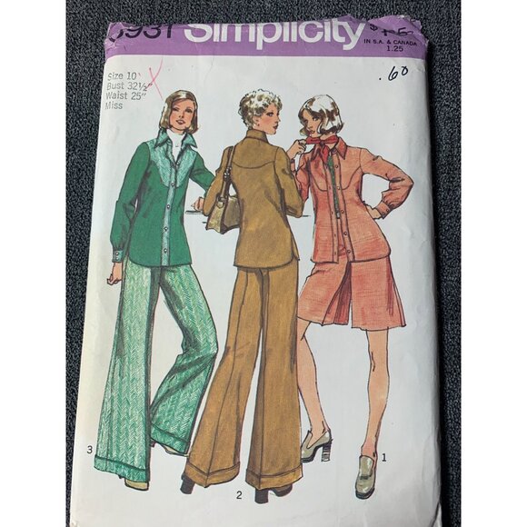 Simplicity Misses Jacket Shorts Pants Sewing Pattern sz 10 5931 - uncut - Picture 5 of 11